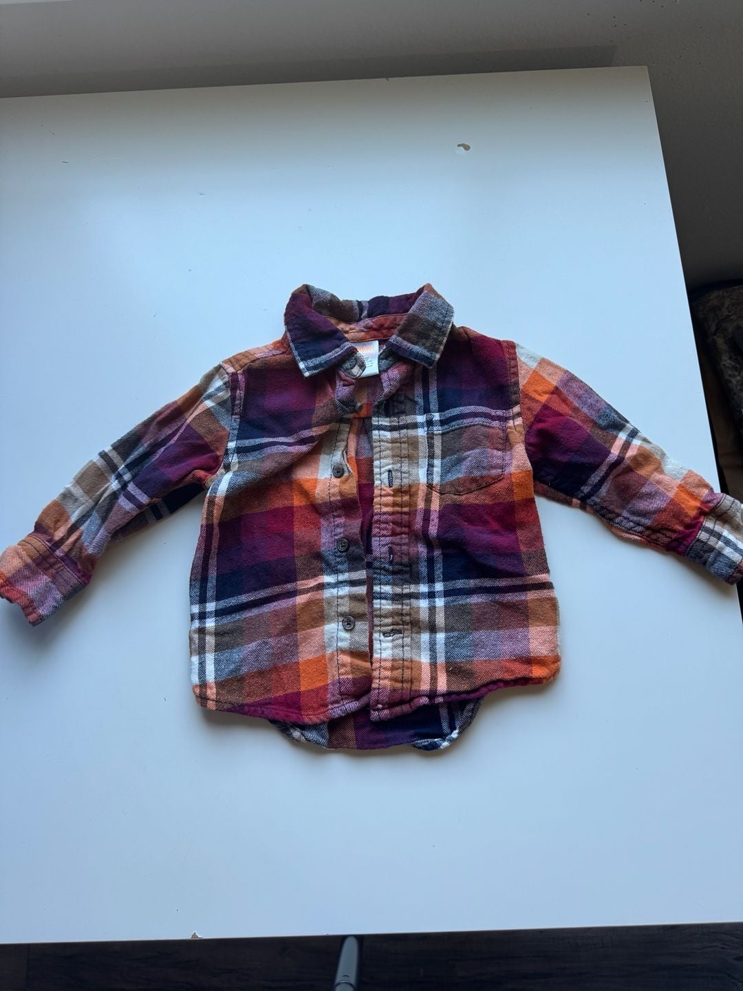 Gymboree Plaid Flannel Shirt Size 12-18 Months 2