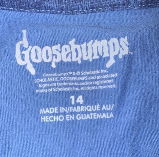 Goosebumps Welcome To Horrorland Long Sleeve Shirt Size 14 Blue Youth 4