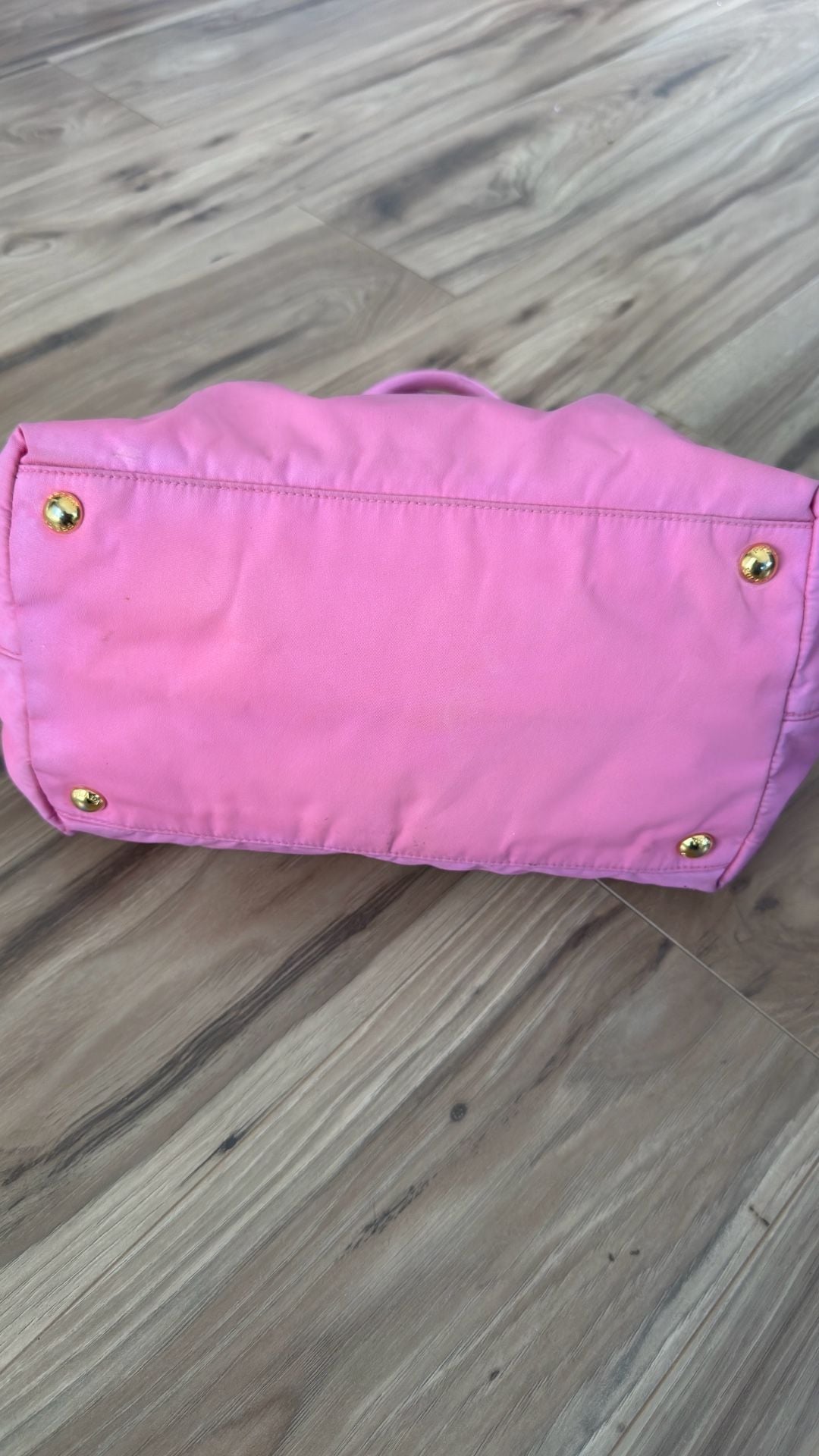 Prada Tessuto Nylon Bow Tote Bag Pink 4