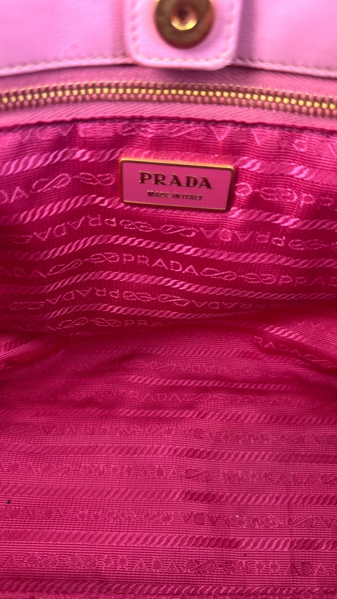 Prada Tessuto Nylon Bow Tote Bag Pink 5