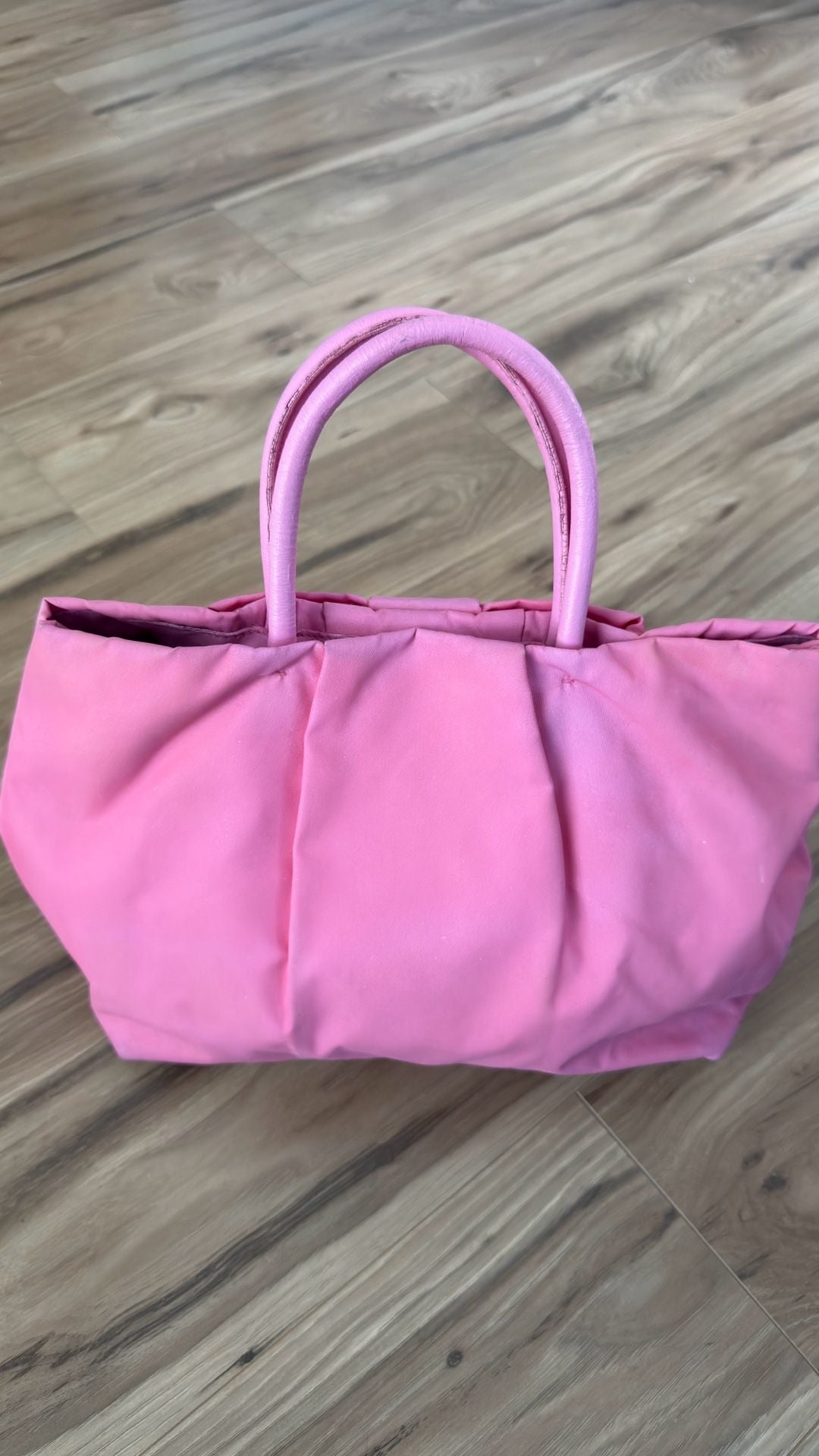 Prada Tessuto Nylon Bow Tote Bag Pink 6