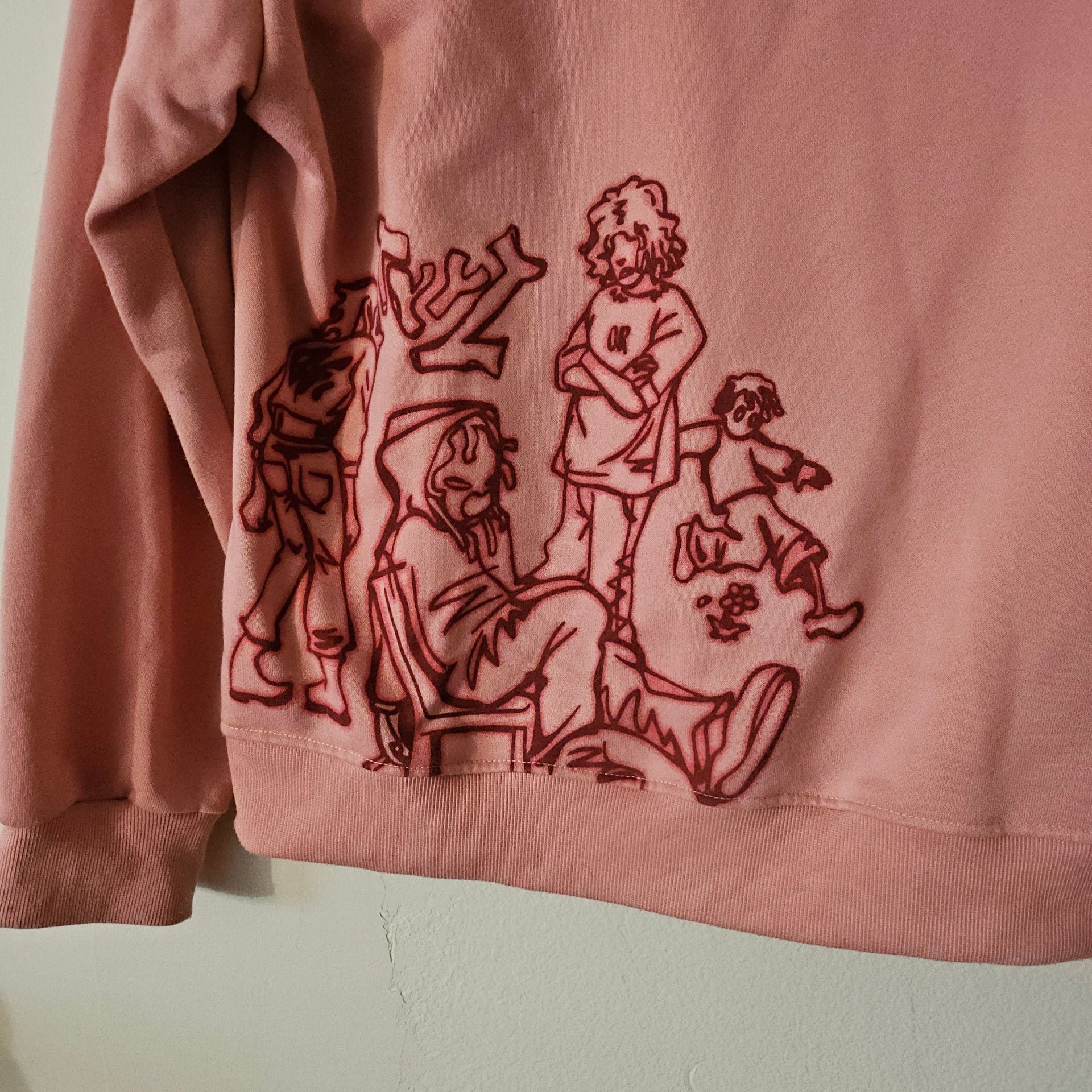 90s Aelfric Eden Pink Graphic Hoodie 268 6