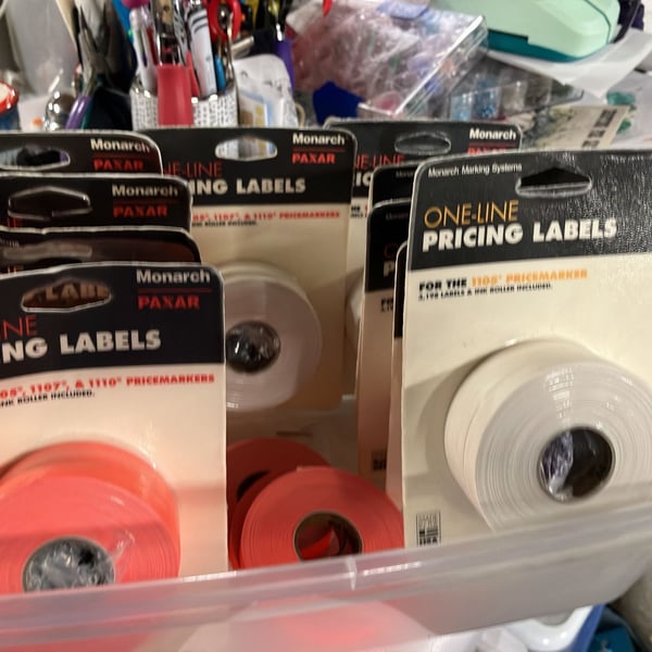 11 packs of Monarch Paxar One Line Pricing Labels