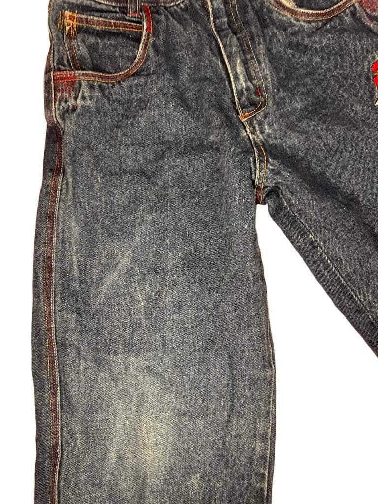 Urban X Vintage Y2K Baggy Skater Jeans Size 10 24W Embroidered Chain JNCO Style 11