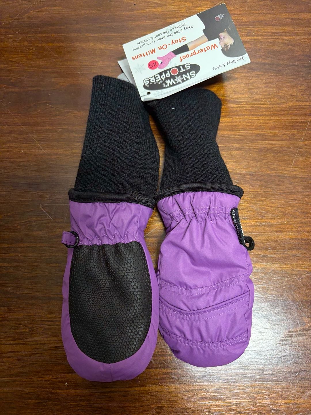 SnowStoppers Winter Mittens Size XS Purple 3M Thinsulate New 9