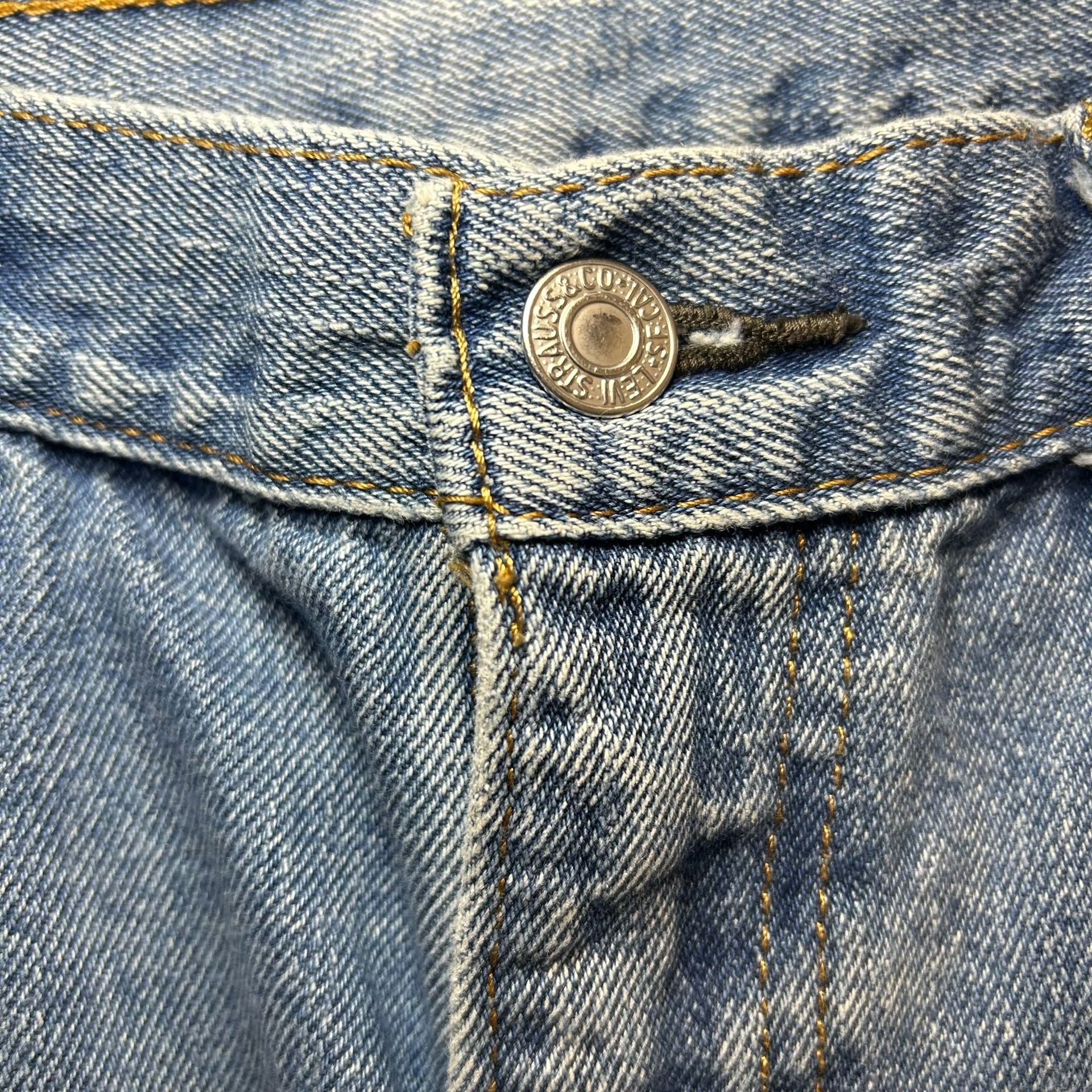Levi's 505 Blue Denim Regular Fit Straight Leg Jeans Size 36x32 4