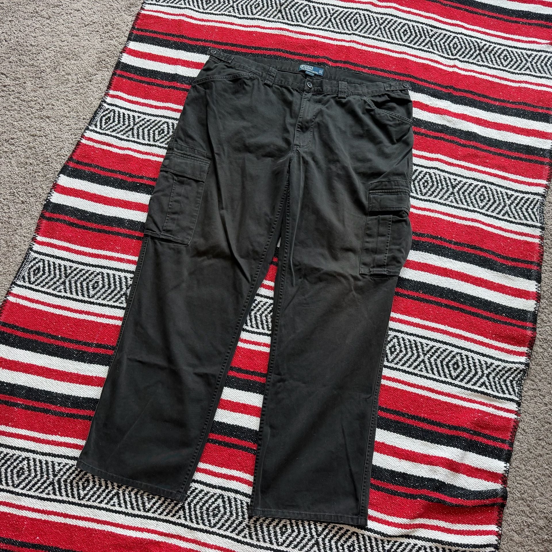 Rare Vintage Baggy Polo Ralph Lauren Cargo Chinos Sz 40/32 9