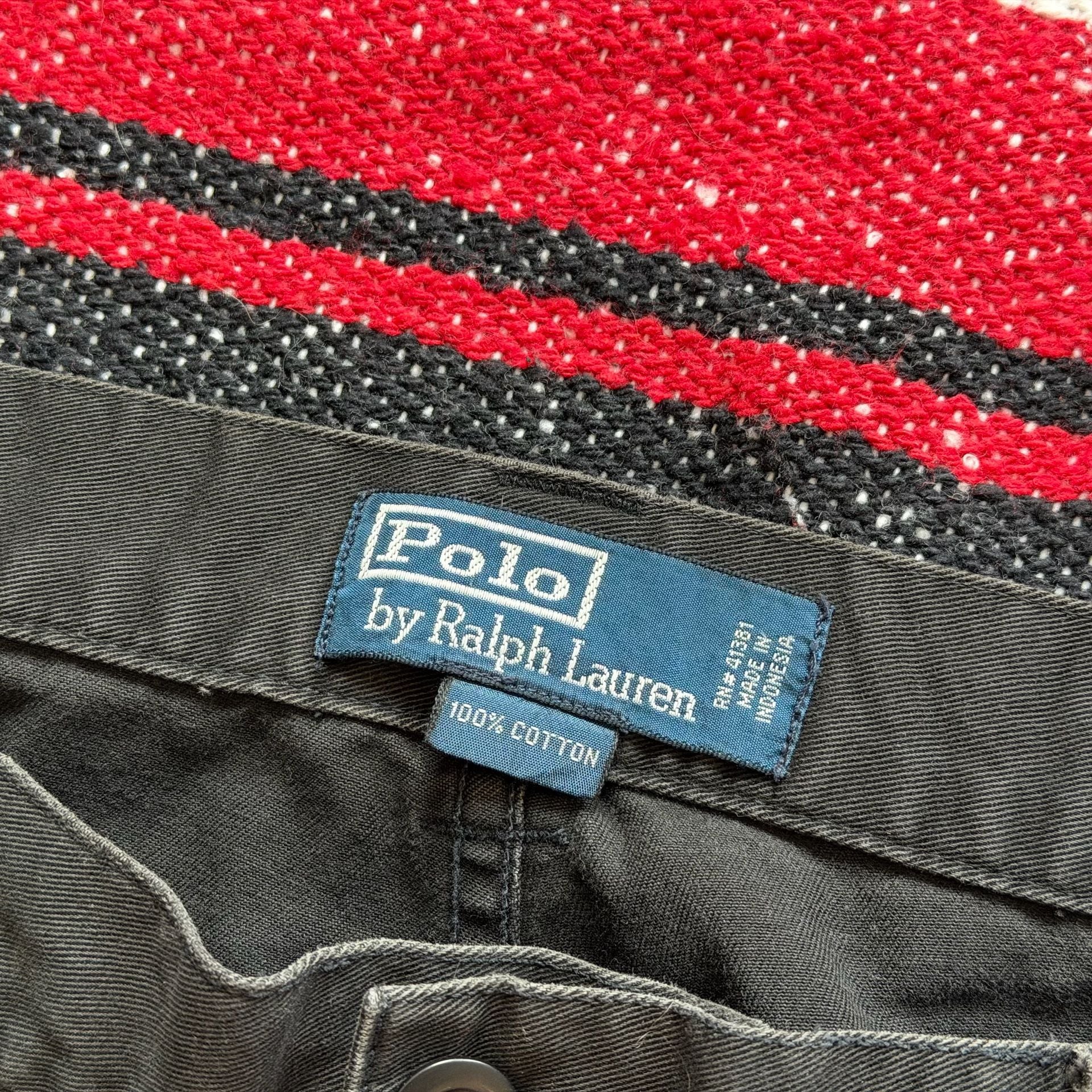Rare Vintage Baggy Polo Ralph Lauren Cargo Chinos Sz 40/32 11