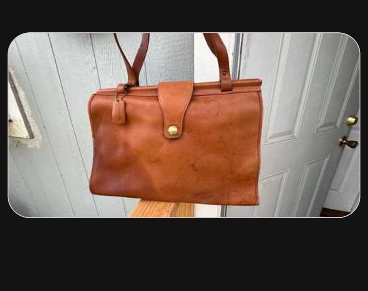 Vintage Coach Weston Shopper Tote Bag British Tan Leather 9