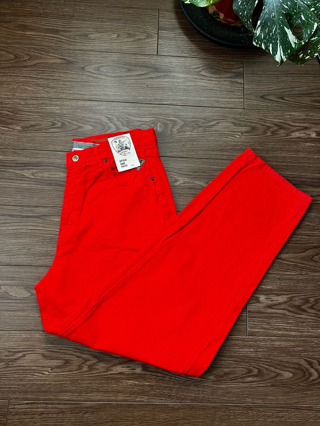 G. Venucci Jeans Size 36 Red Cotton Pants 1