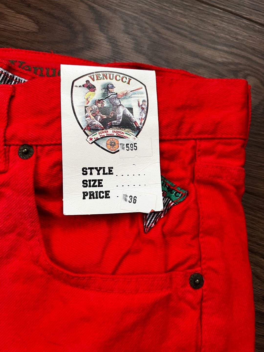 G. Venucci Jeans Size 36 Red Cotton Pants 2