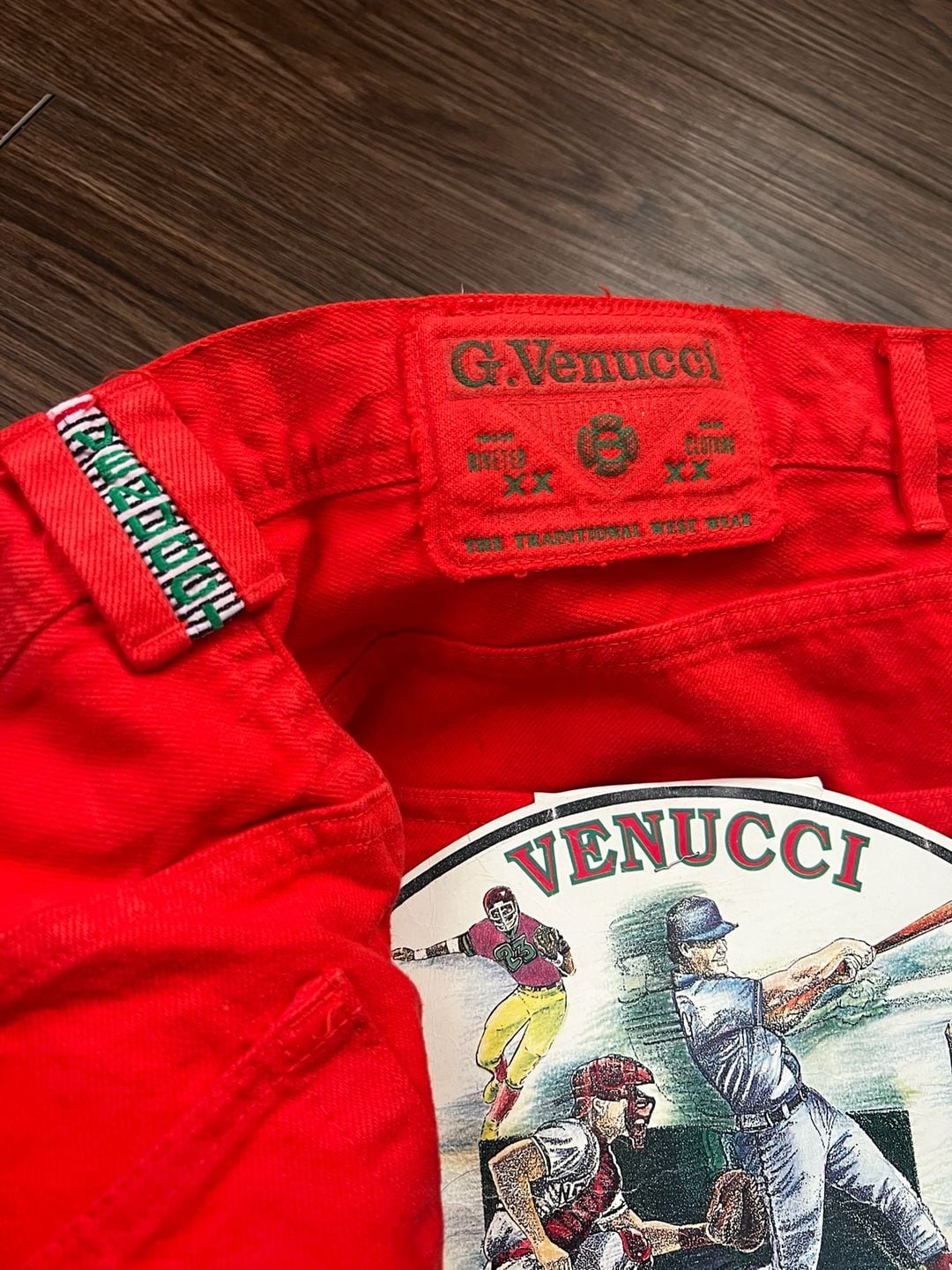G. Venucci Jeans Size 36 Red Cotton Pants 5