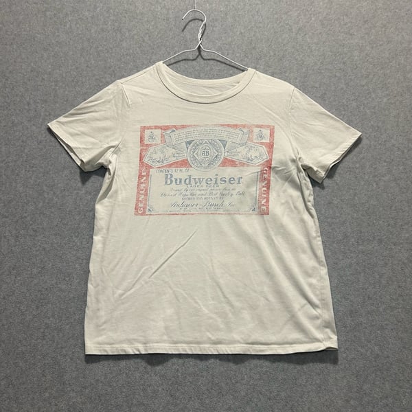 Vintage Budweiser Beer Logo Graphic T-Shirt Size S