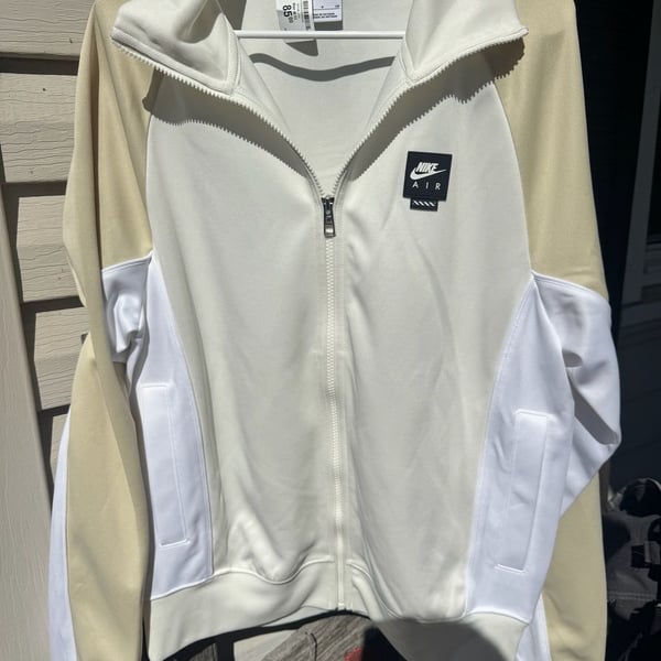 Nike Air Full-Zip Jacket Size S Sail Light Khaki White