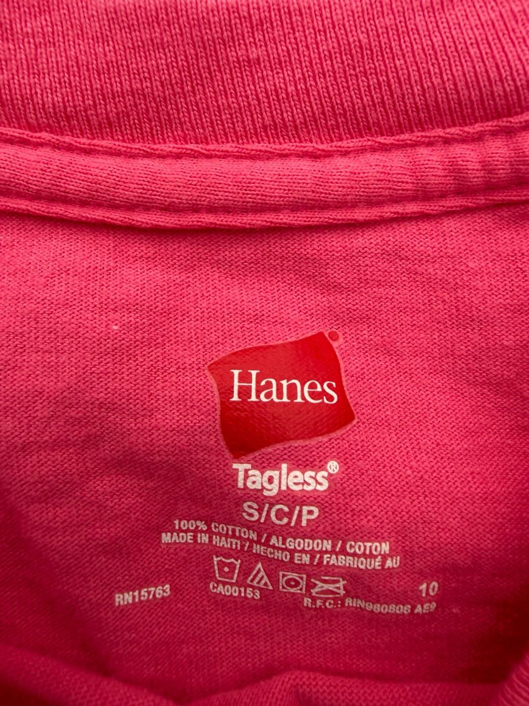 Hanes Hawaii T-Shirt Size S Pink Hibiscus Floral Graphic Short Sleeve 3
