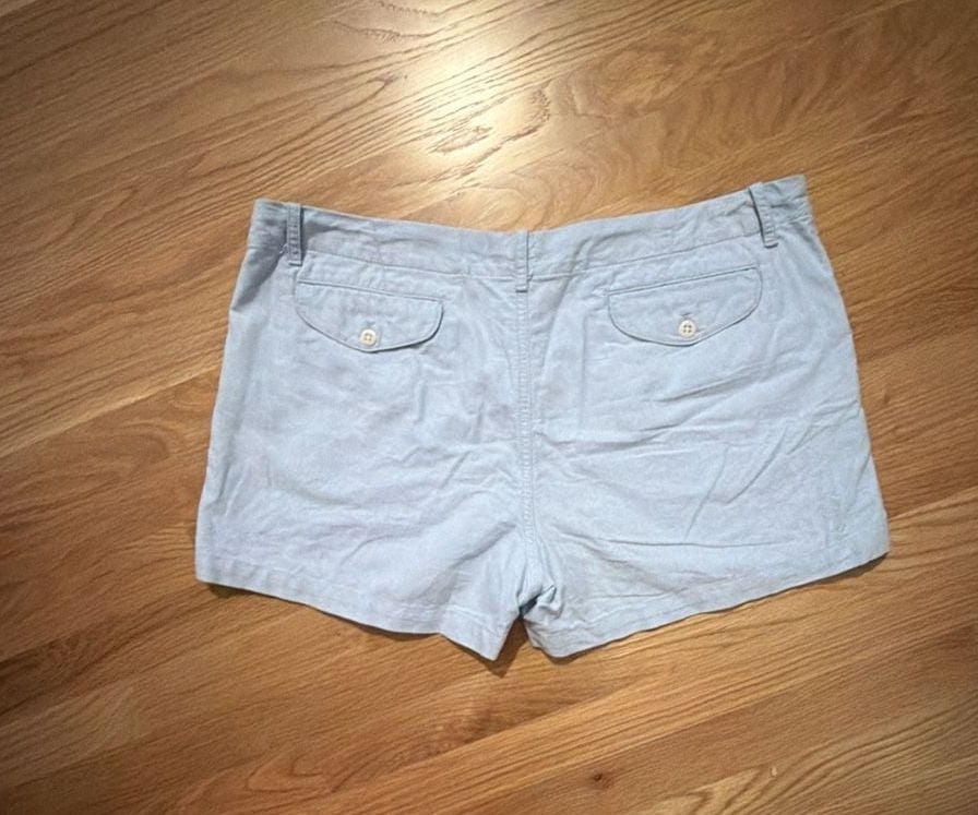 Ralph Lauren Chino Shorts Size 14 Light Blue Cotton Oxford Polo 3