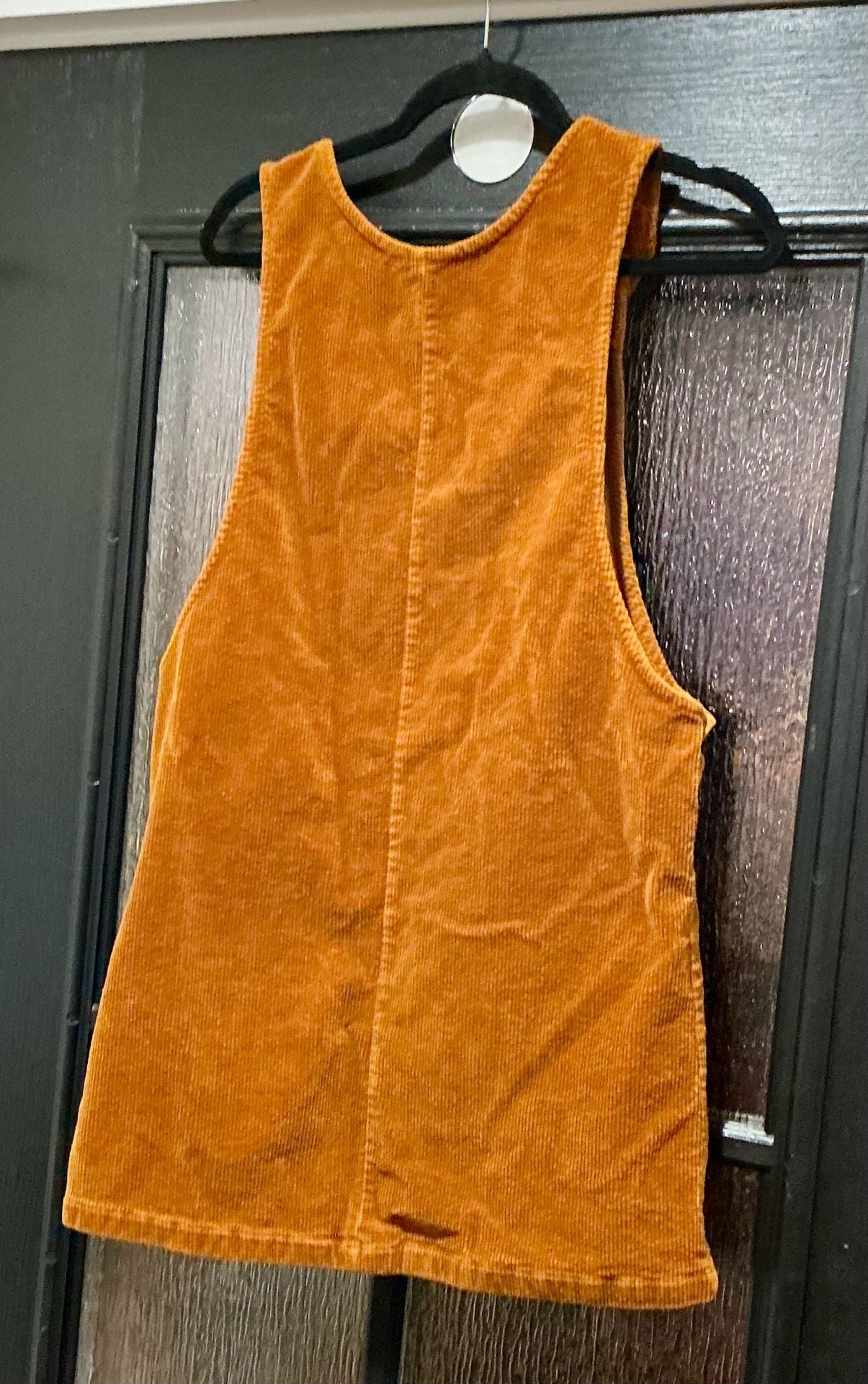 Rylee + Cru Corduroy Pinafore Dress Size S Mustard Yellow 3