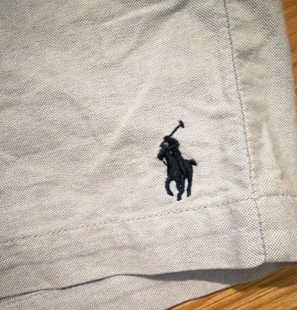 Ralph Lauren Chino Shorts Size 14 Light Blue Cotton Oxford Polo 4