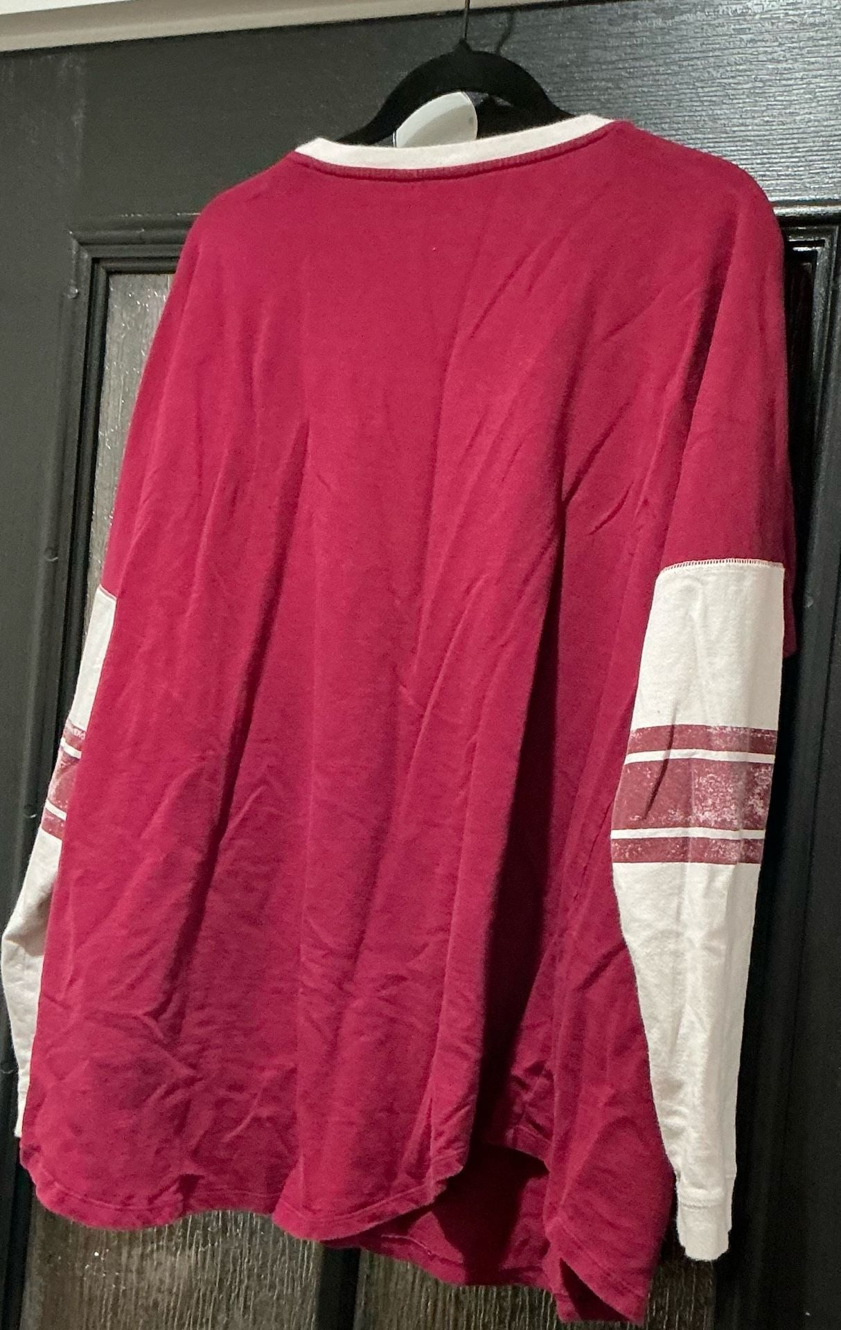 Crown & Ivy Football Saturdays Sweatshirt Size XXL Red White Long Sleeve Top 3