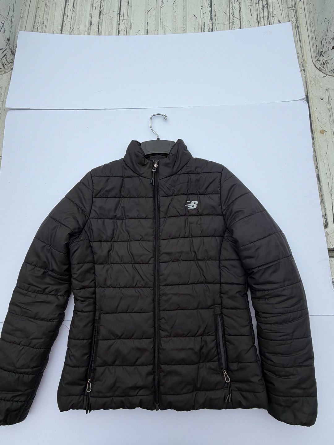 New Balance Puffer Jacket Size M Black Full Zip 2