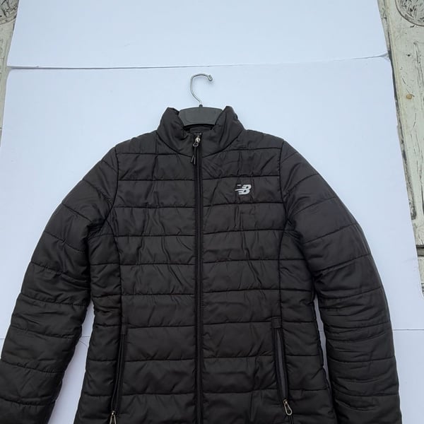 New Balance Puffer Jacket Size M Black Full Zip