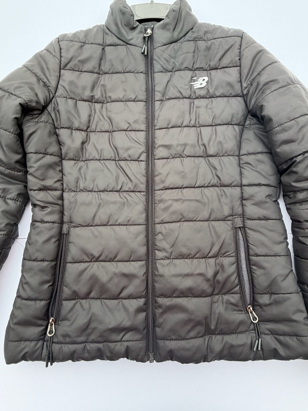 New Balance Puffer Jacket Size M Black Full Zip 4