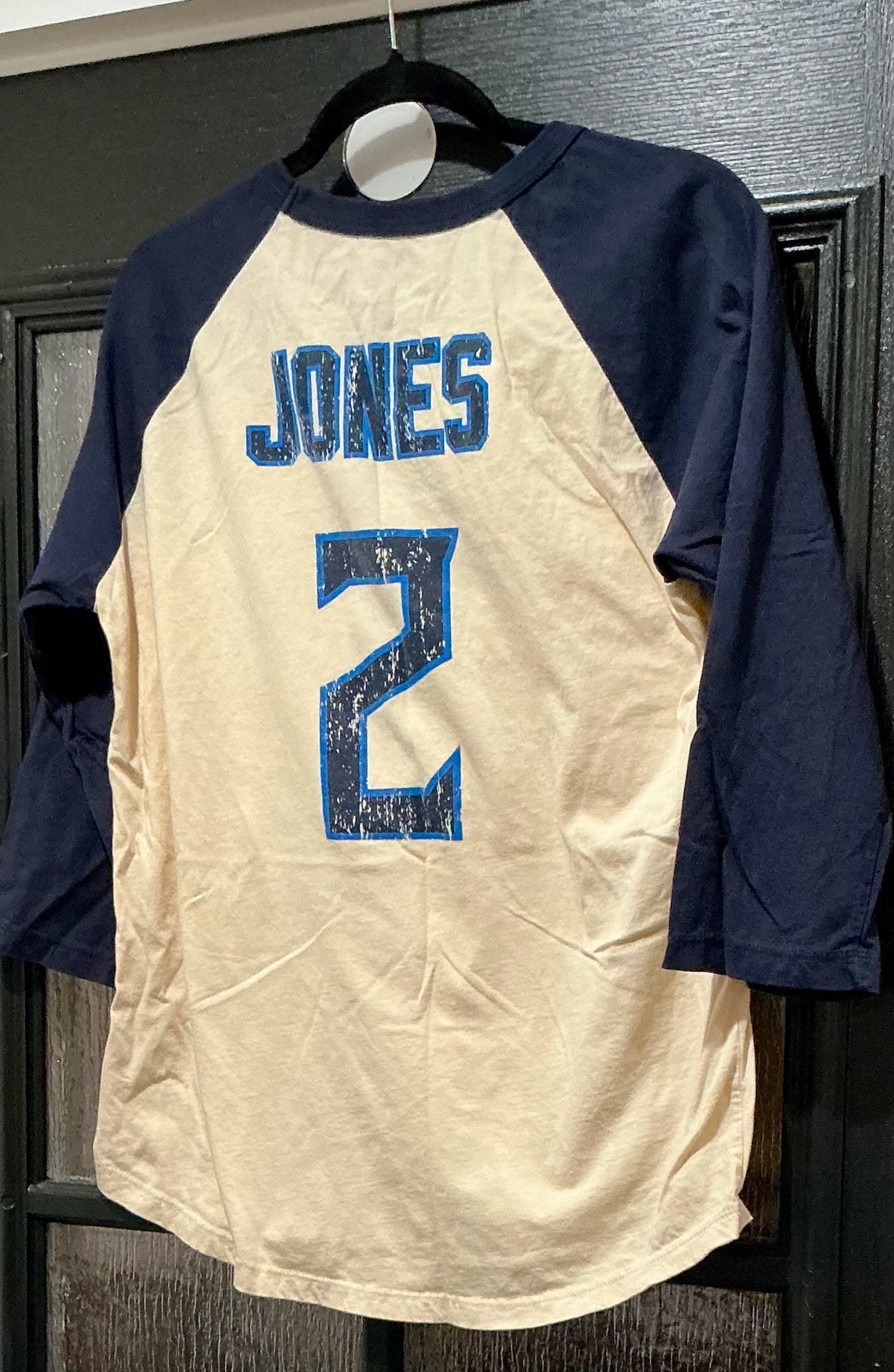 Majestic Threads Tennessee Titans Jones 2 Size 2XL Raglan 3/4 Sleeve T-Shirt 3