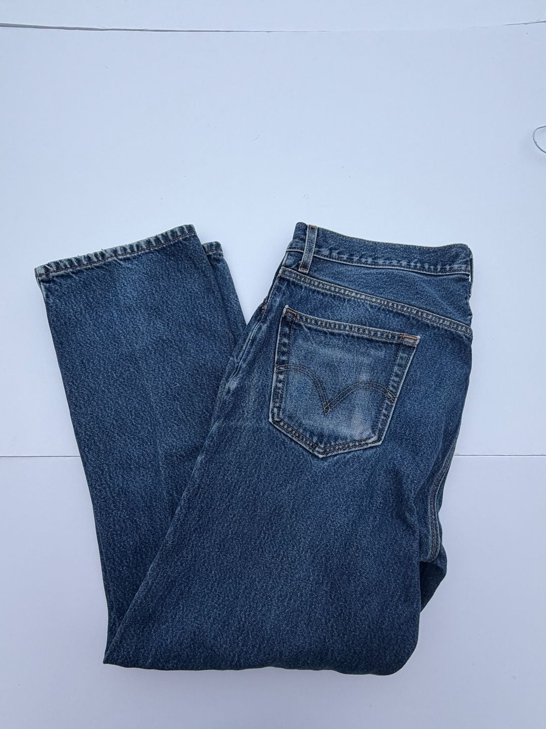 Levi's 505 Regular Fit Jeans Size 36x30 Medium Wash Blue Denim 3