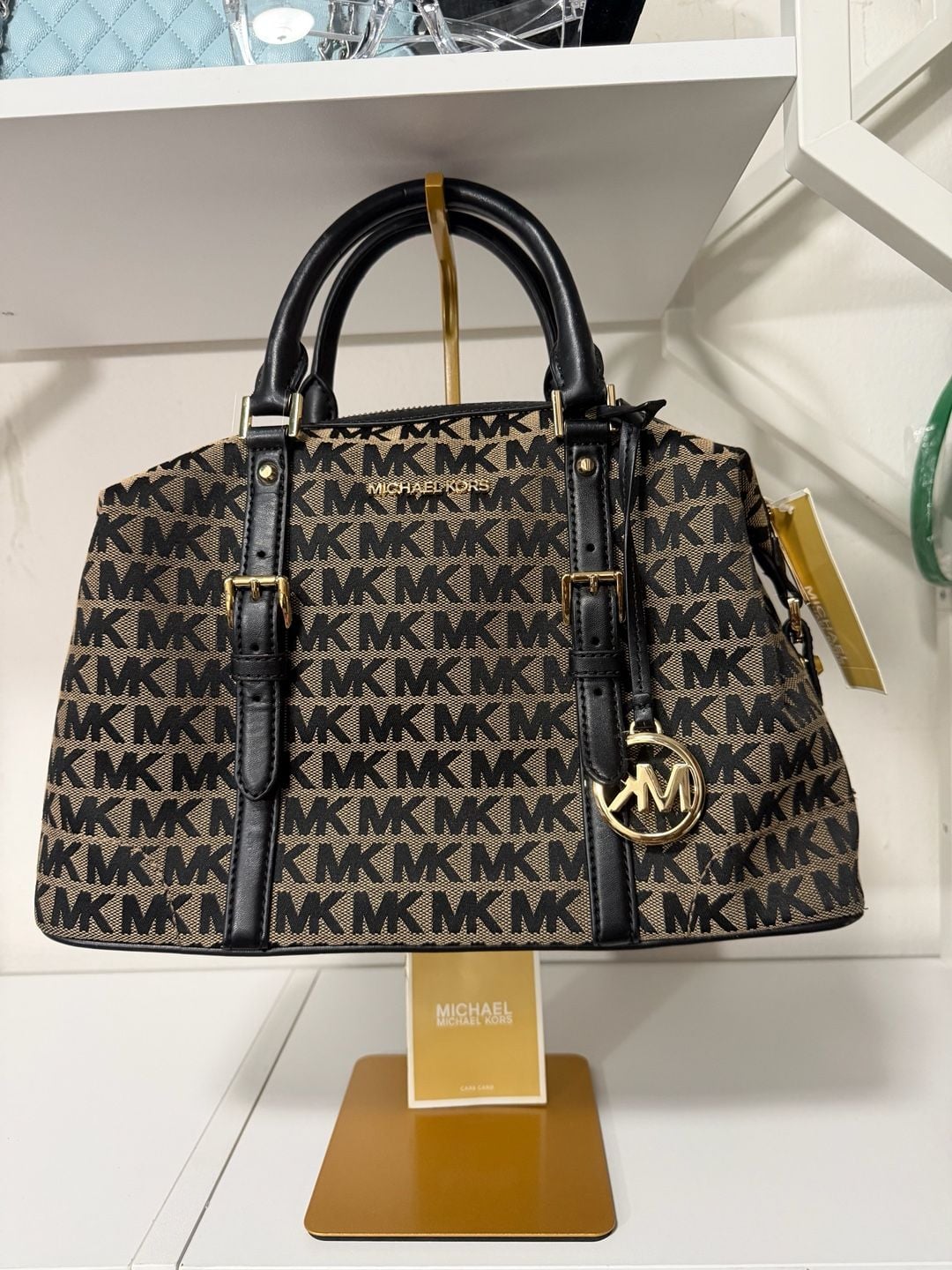 NWT AUTHENTIC MICHAEL KORS GINGER LARGE DUFFLE SATCHELHANDBAG PURSE 2