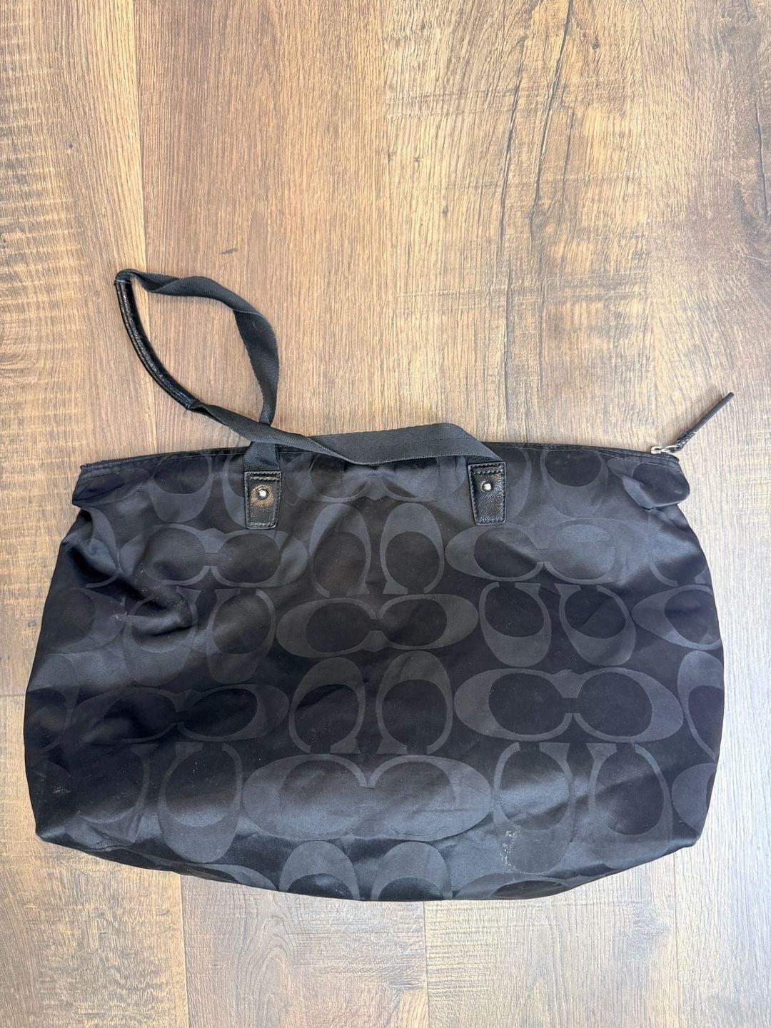 COACH Signature Nylon Getaway Weekender Tote Bag Black 5
