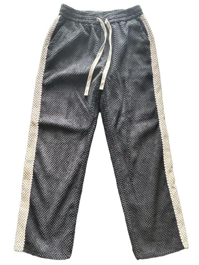 Marlow & Grey Men's Textured Knit Trousers Charcoal Grey 3