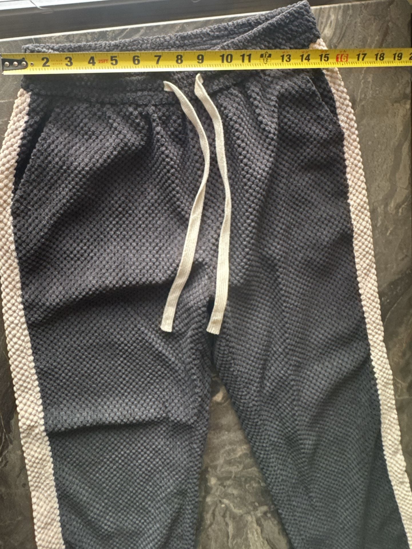 Marlow & Grey Men's Textured Knit Trousers Charcoal Grey 5