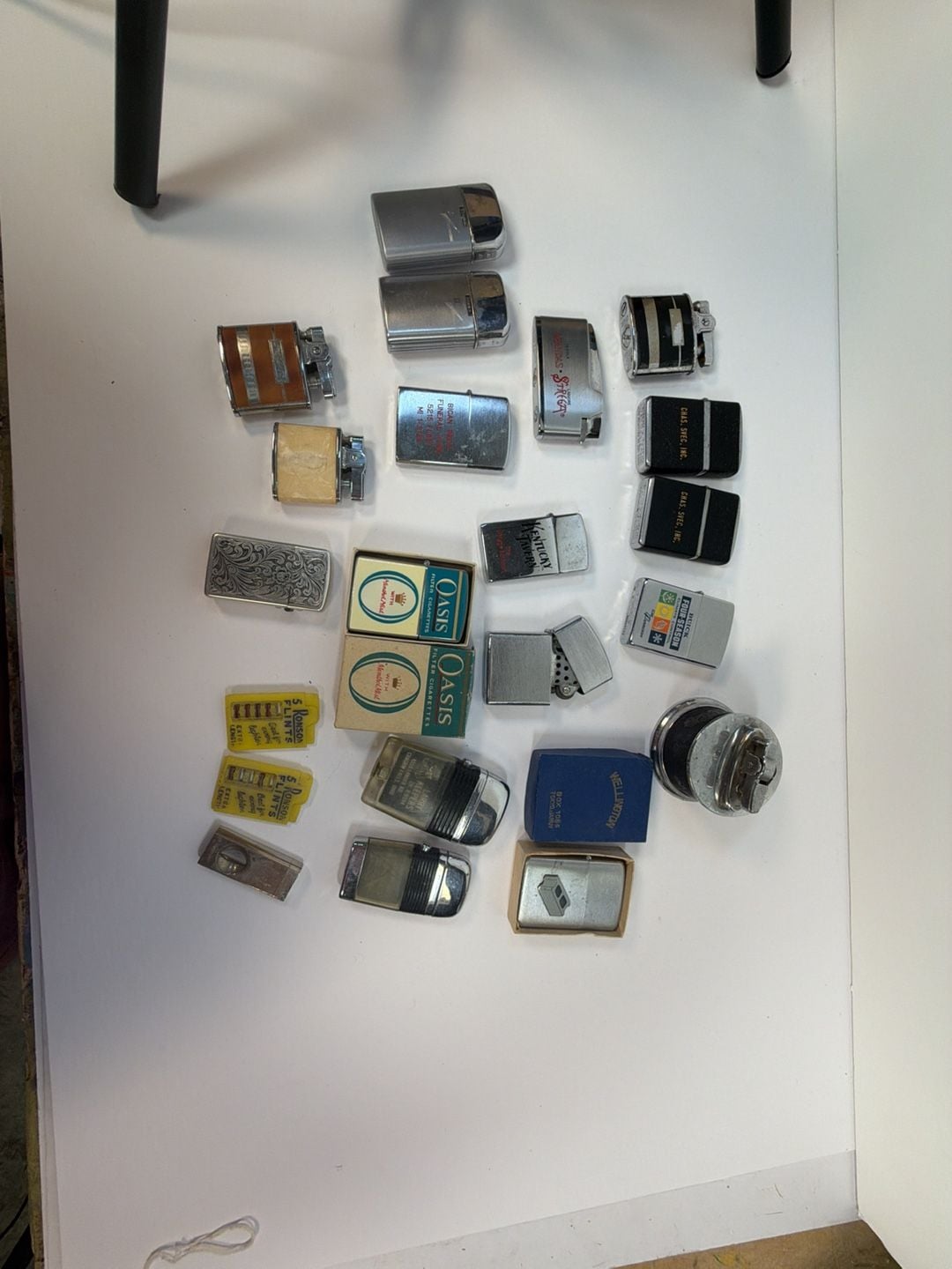 Vintage Lighter Lot of 18 - 1950s Zippos Leather Wrapped, Teamsters Table Lighter 1