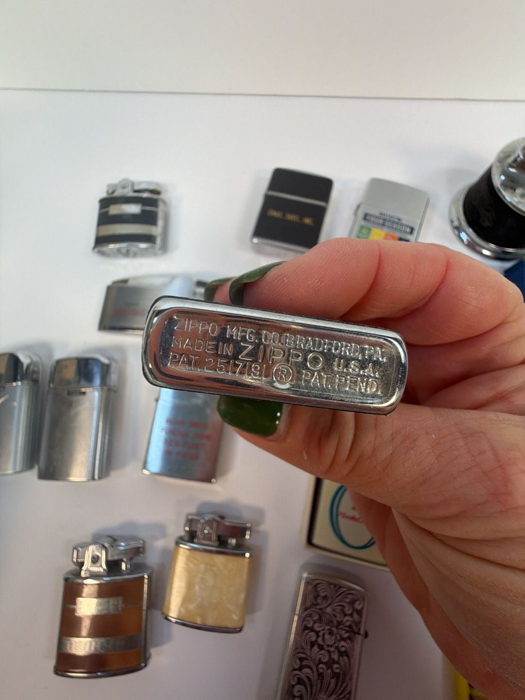 Vintage Lighter Lot of 18 - 1950s Zippos Leather Wrapped, Teamsters Table Lighter 2