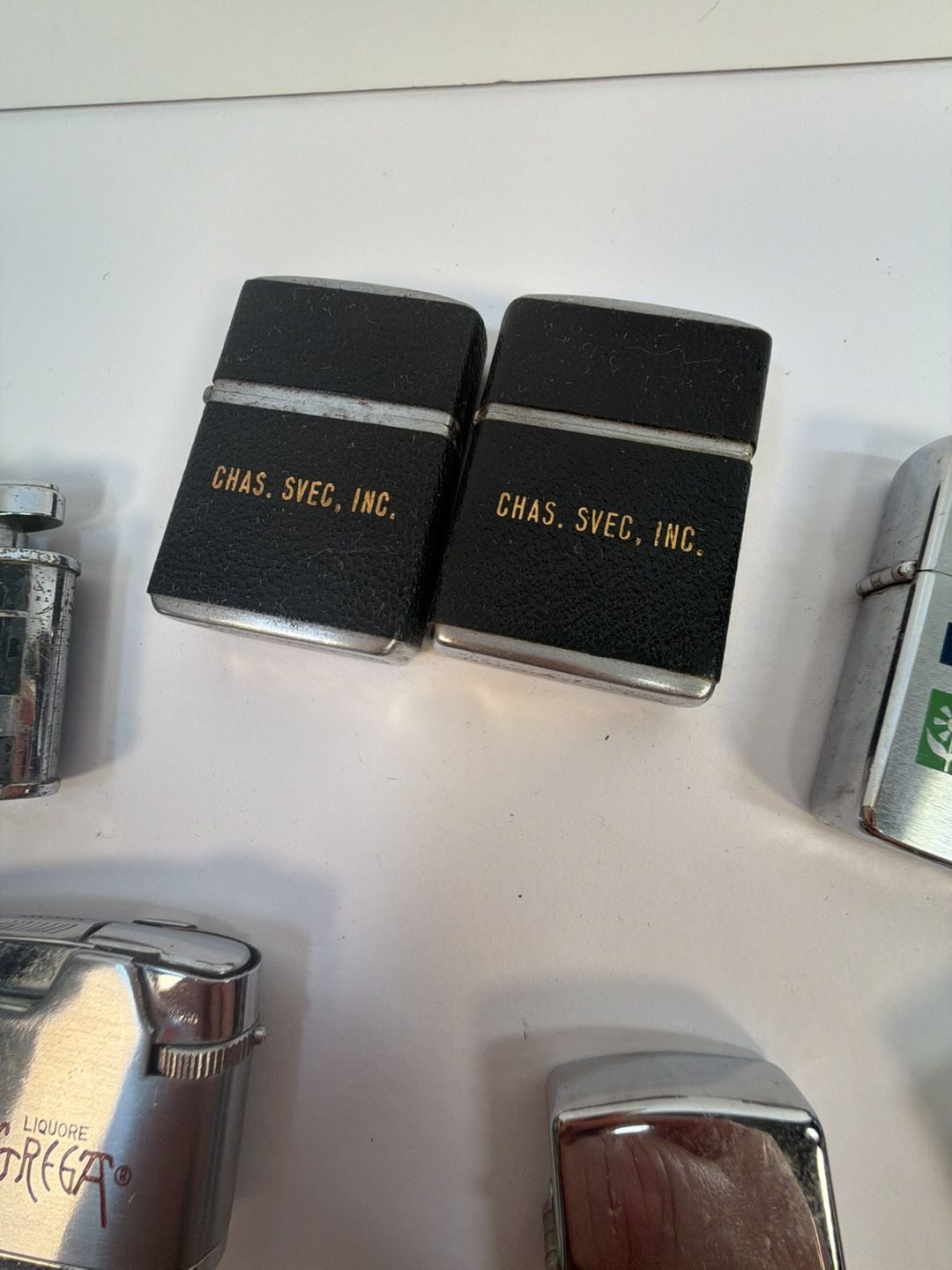 Vintage Lighter Lot of 18 - 1950s Zippos Leather Wrapped, Teamsters Table Lighter 4