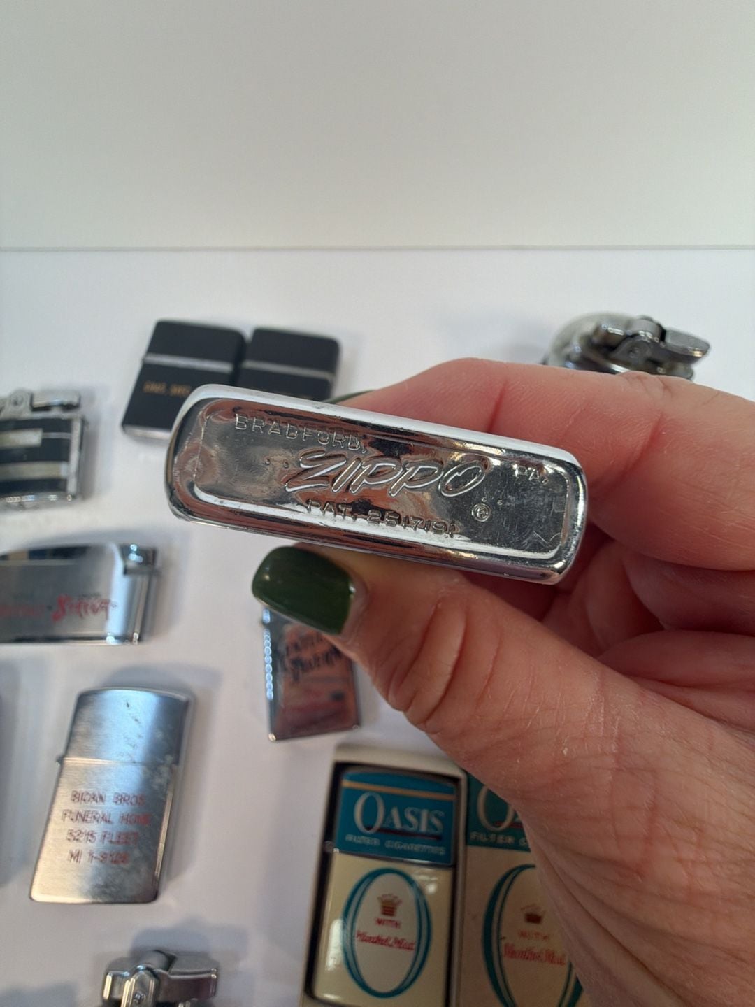 Vintage Lighter Lot of 18 - 1950s Zippos Leather Wrapped, Teamsters Table Lighter 5
