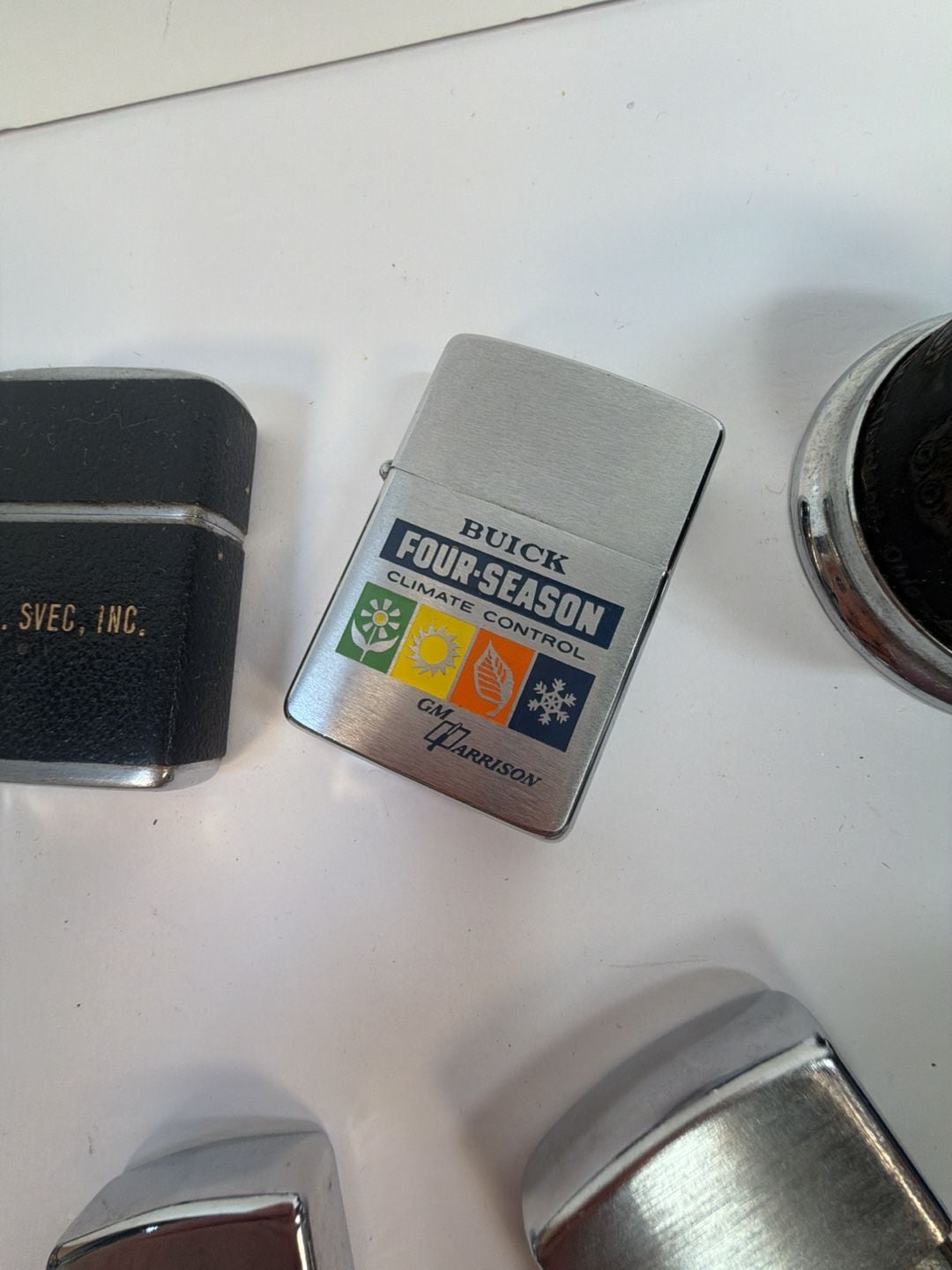 Vintage Lighter Lot of 18 - 1950s Zippos Leather Wrapped, Teamsters Table Lighter 6