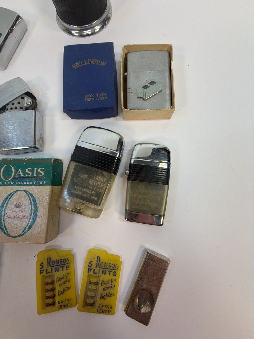 Vintage Lighter Lot of 18 - 1950s Zippos Leather Wrapped, Teamsters Table Lighter 10