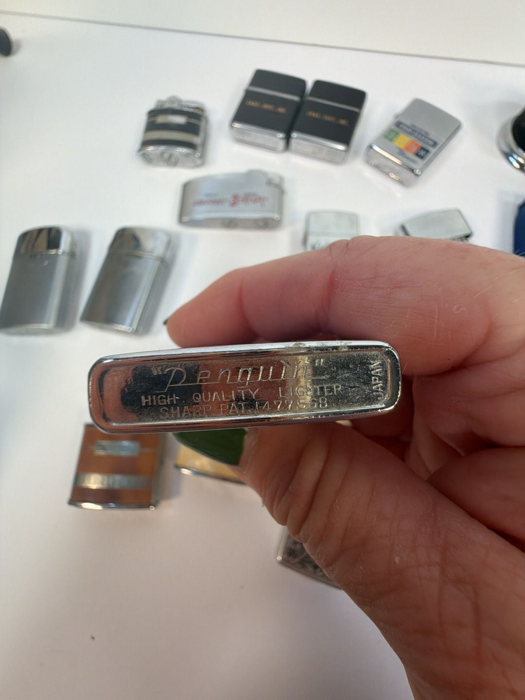 Vintage Lighter Lot of 18 - 1950s Zippos Leather Wrapped, Teamsters Table Lighter 14