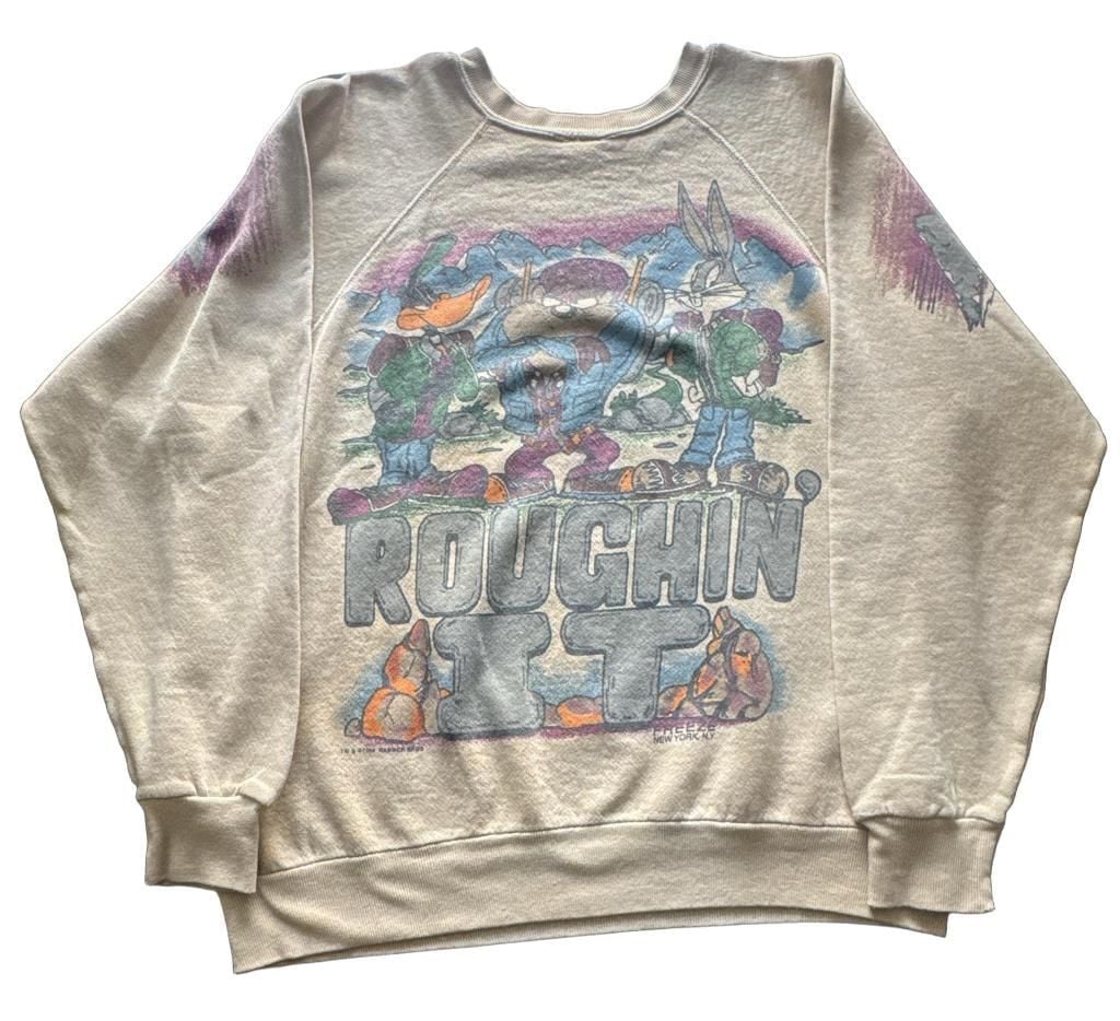 VTG 90s Looney Tunes Taz Take A Hike Vintage Sweatshirt 2