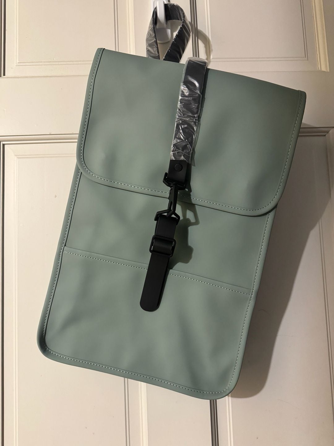 NWT Rains Backpack Mini W3 Haze One Size Waterproof Green 2