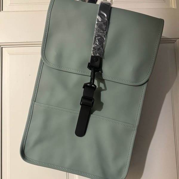 NWT Rains Backpack Mini W3 Haze One Size Waterproof Green