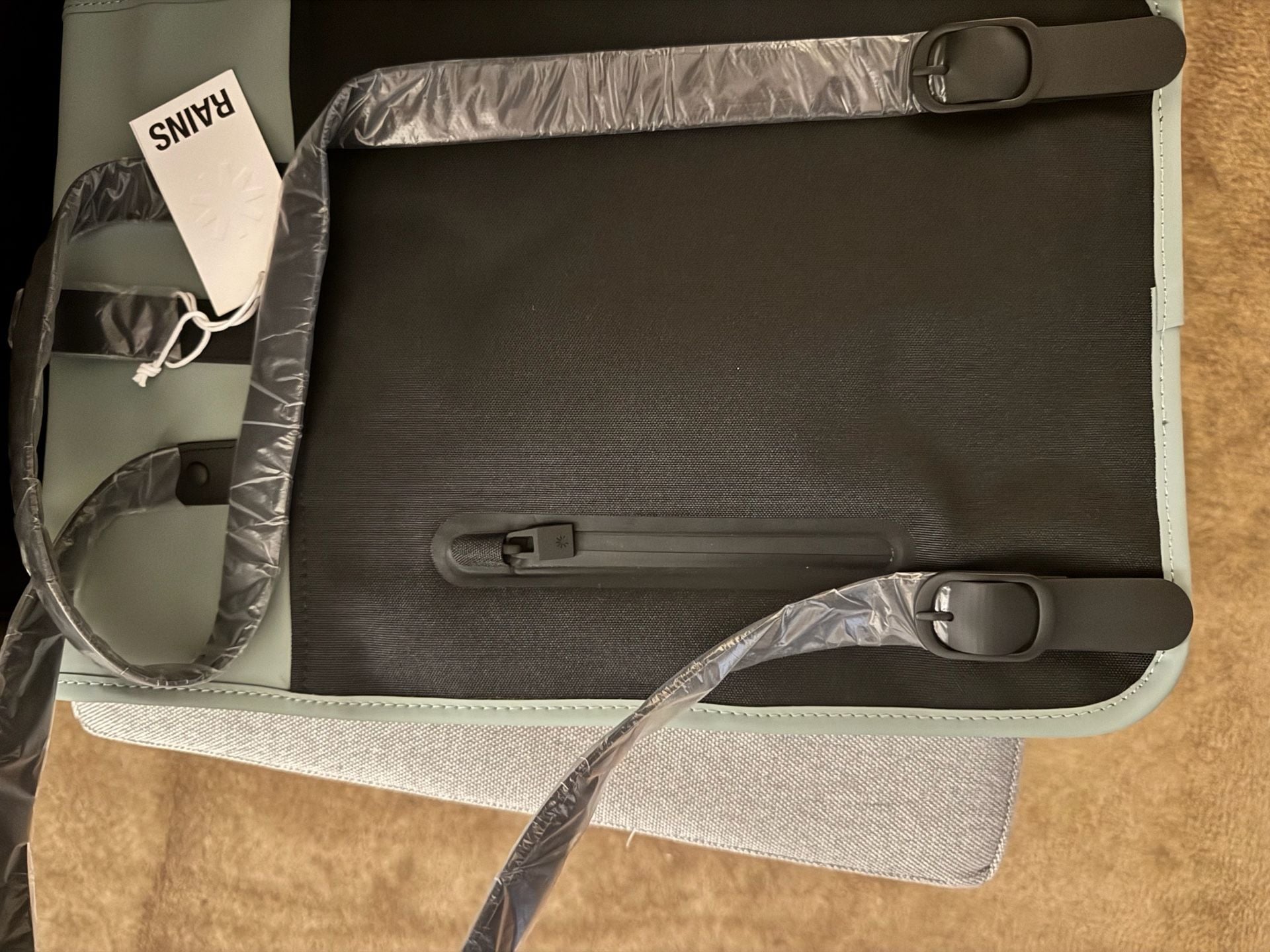 NWT Rains Backpack Mini W3 Haze One Size Waterproof Green 3