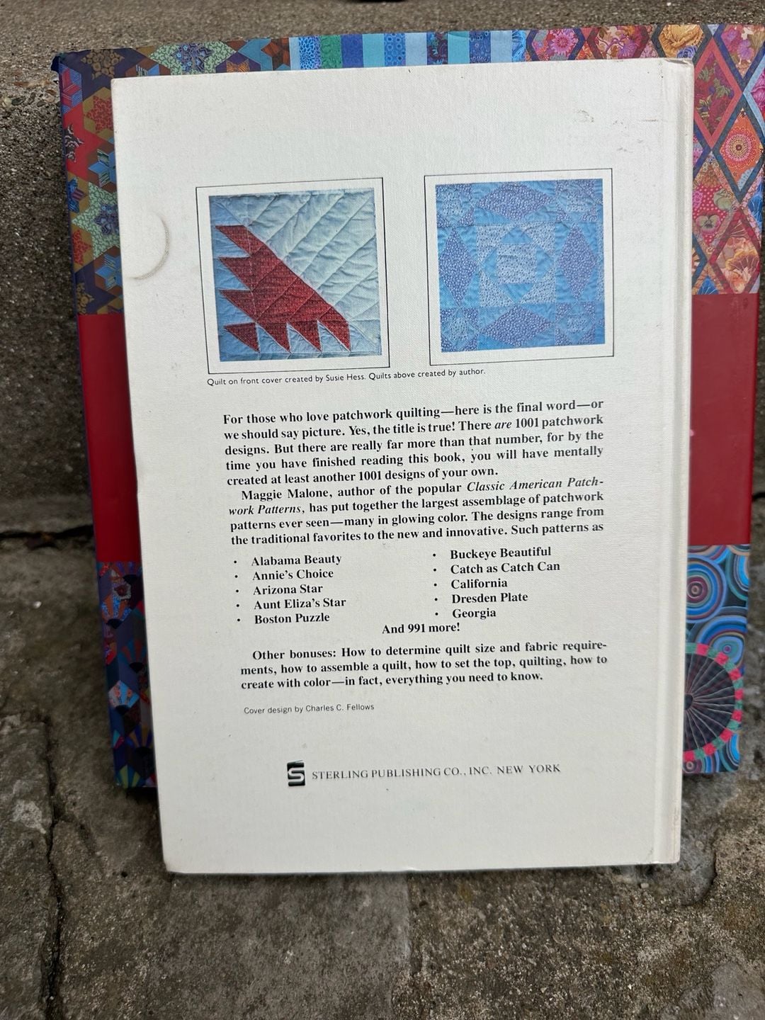 Lot of 2 quilting books 1982 hardcover 1001 Patchwork Designs 3