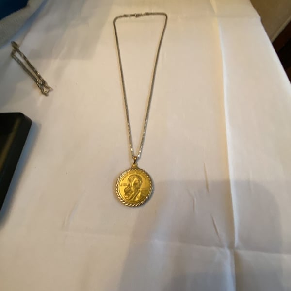 American Indian Relief Council 2011 Coin Necklace 20 Gold Tone