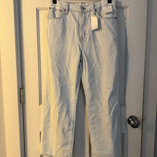 NWT Madewell The Perfect Vintage Wide-Leg Crop Jean Size 28
