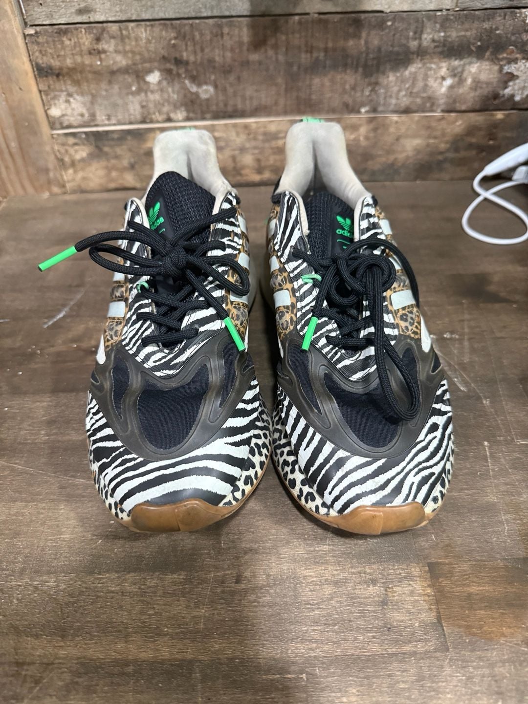 Adidas ZX 2K Boost 2.0 J Size 6 Animal Print Leopard Zebra Sneakers 3