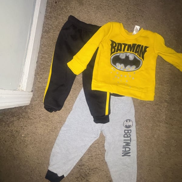  Batman Fleece Sweatshirt And Pants Set  12 months
