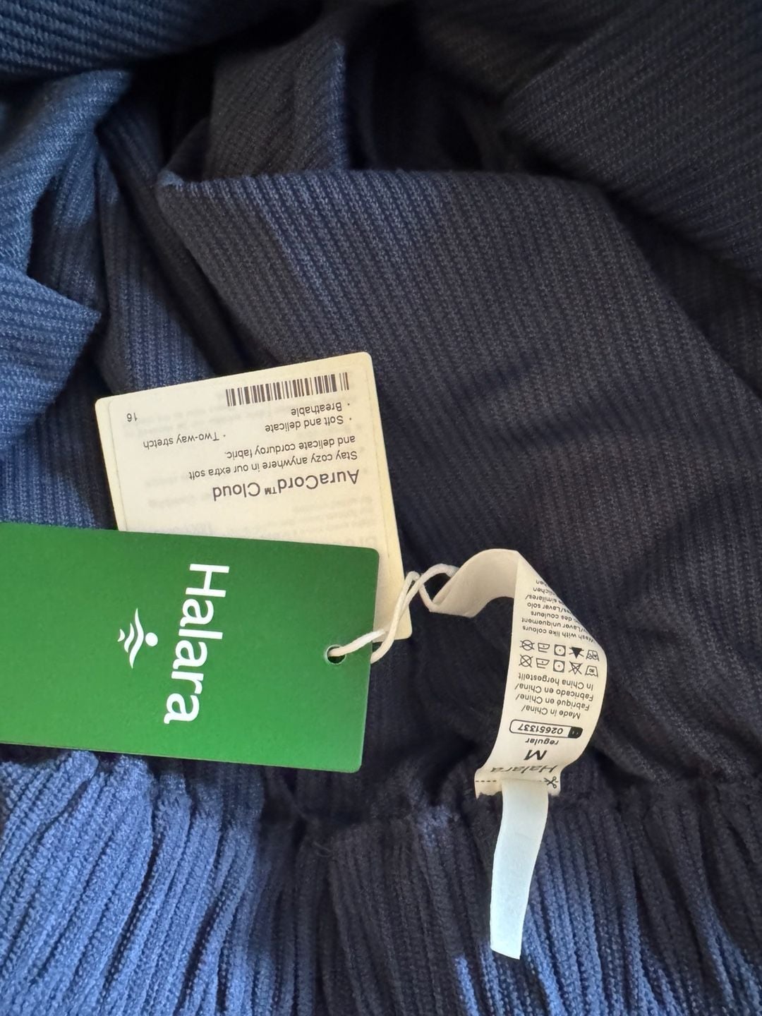 NWT Women’s Halara AuraCord Cloud Corduroy Pants Size M Navy Blue 4