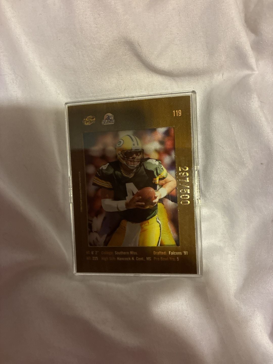 1999 Playoff Absolute SSD The Coaches' Collection #119 Brett Favre /500 3